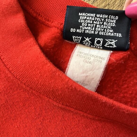 Vintage XL University of Nebraska Huskers Sweatshirt Red Crewneck NCAA College - Picture 5 of 11